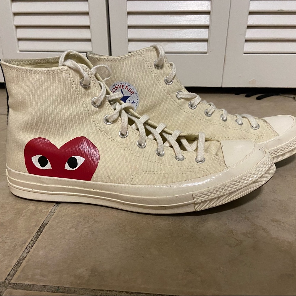 Size 12 Comme Des Garçons x Converse Mens Sneakers